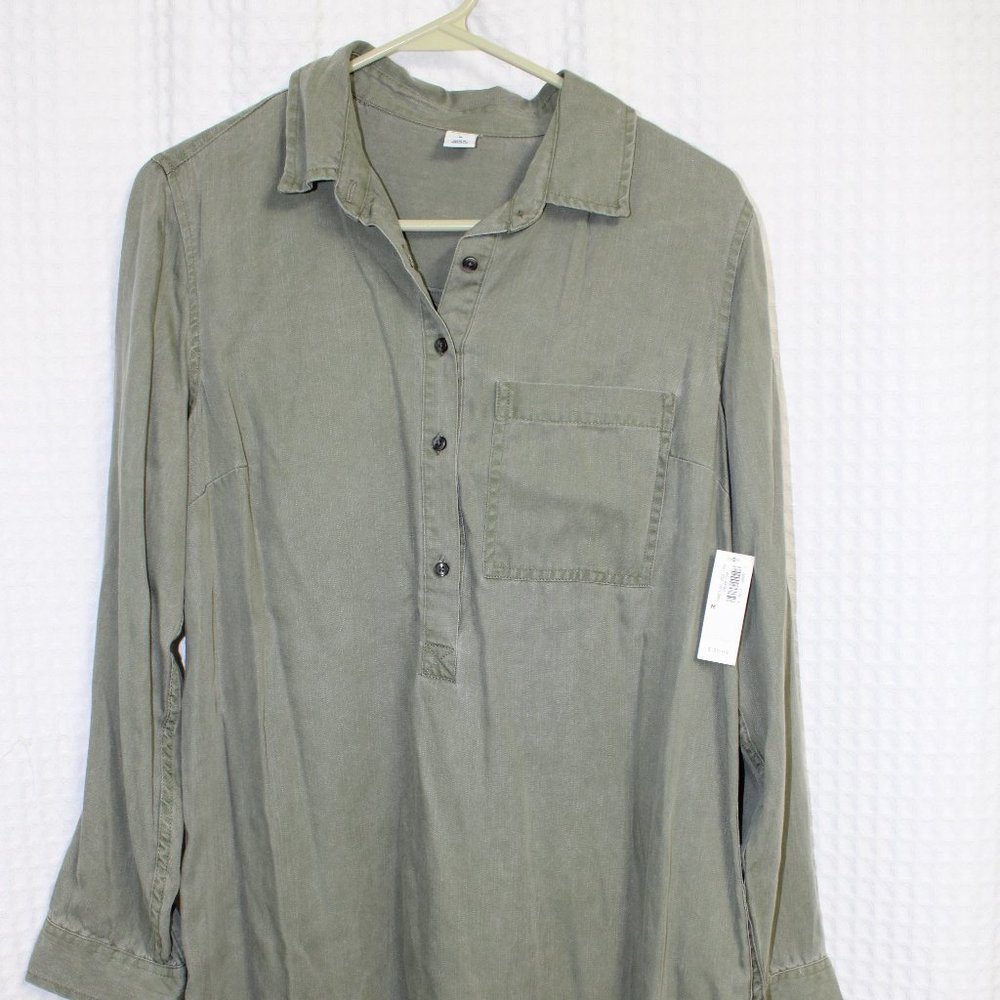 Army Green Old Navy Shirt Dress